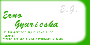 erno gyuricska business card